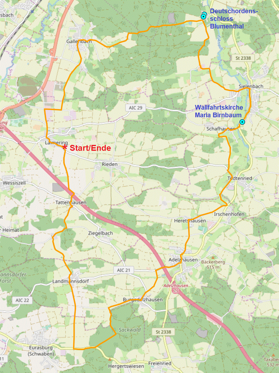 Von Mering zu den Schlobergen