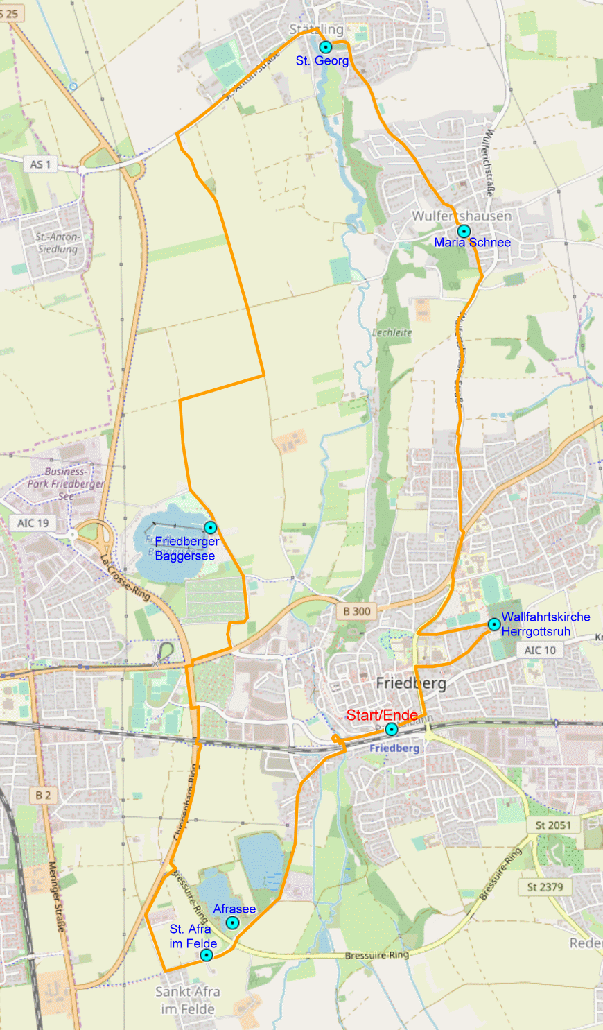 Von Mering zu den Schlobergen