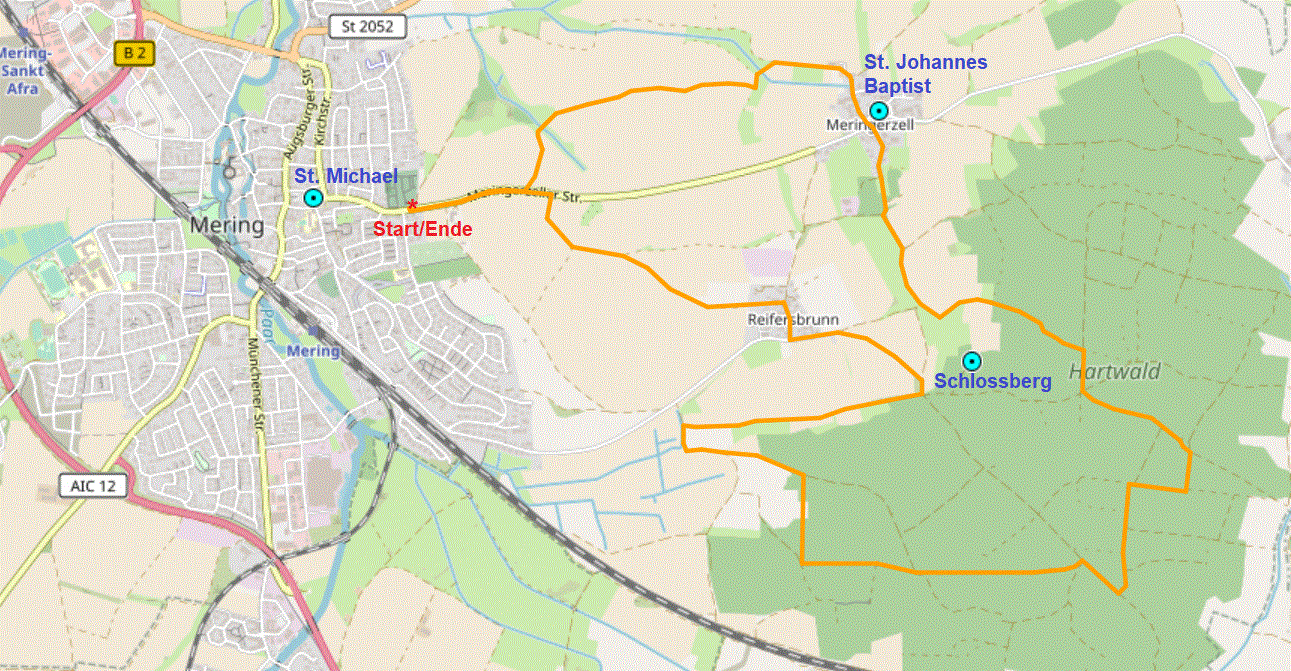 Von Mering zu den Schlobergen