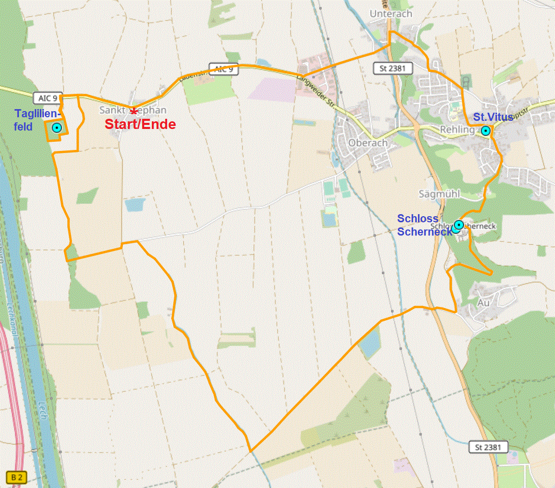 Über das Taglilienfeld nach Scherneck