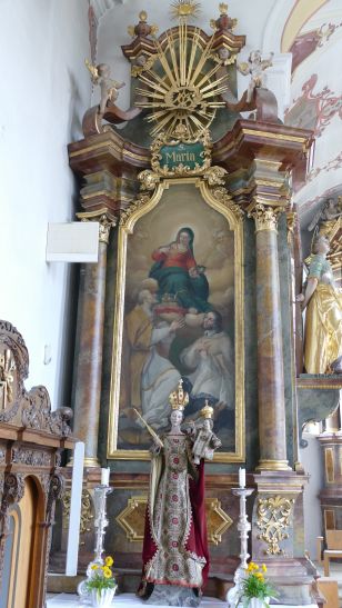 Johann Georg Wolcker - Muttergottes mit den hll. Nikolaus und Johann Nepomuk