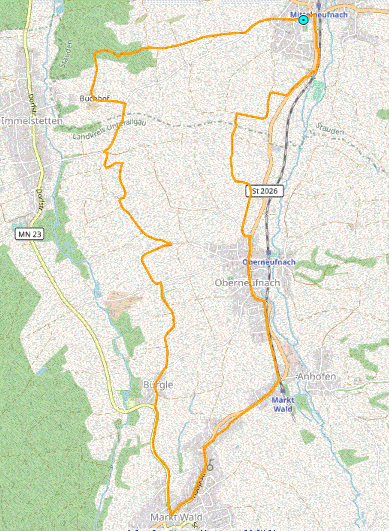 Von Mering zu den Schlobergen