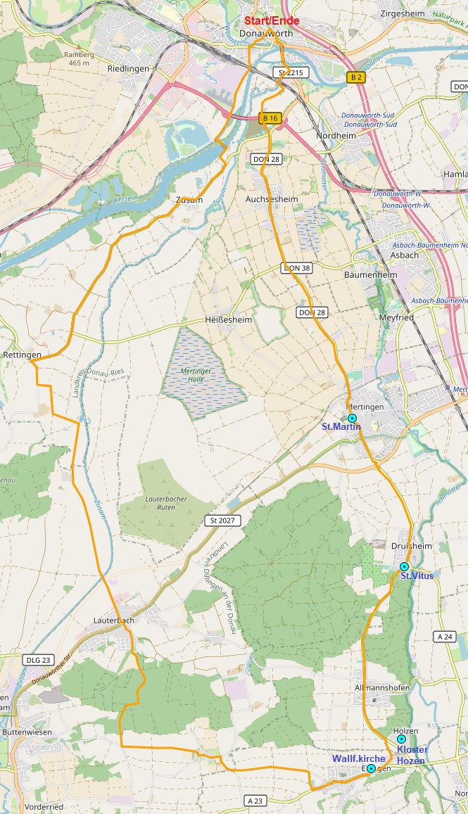 Von Mering zu den Schlobergen