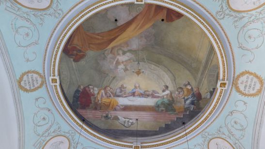 Konrad Huber - Deckenfresko Abendmahl