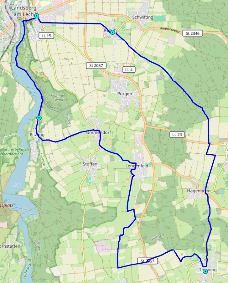 Landsberg-Thaining und zurück